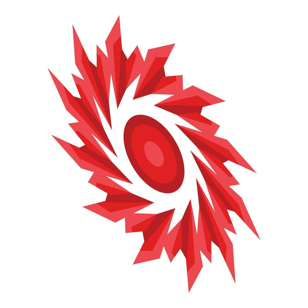 Red spiral portal icon isometric vector. Fantasy gate dessert vector
