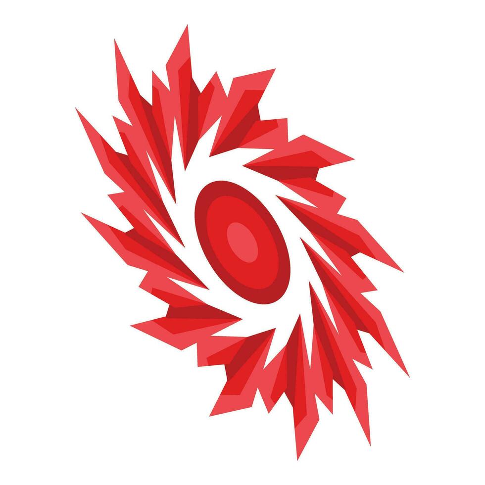 Red spiral portal icon isometric vector. Fantasy gate dessert vector