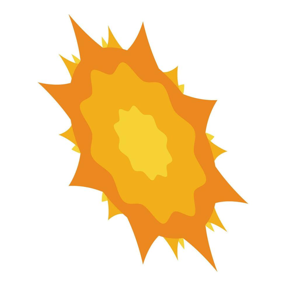 Sun splash portal icon isometric vector. Orange color energy vector