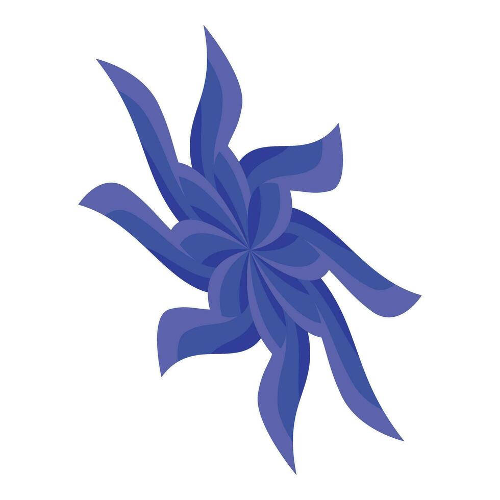 Spiral blue floral portal icon isometric vector. Ui platform universe vector