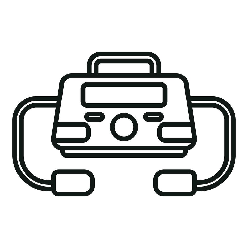Defibrillator device icon outline vector. Treatment attack vector