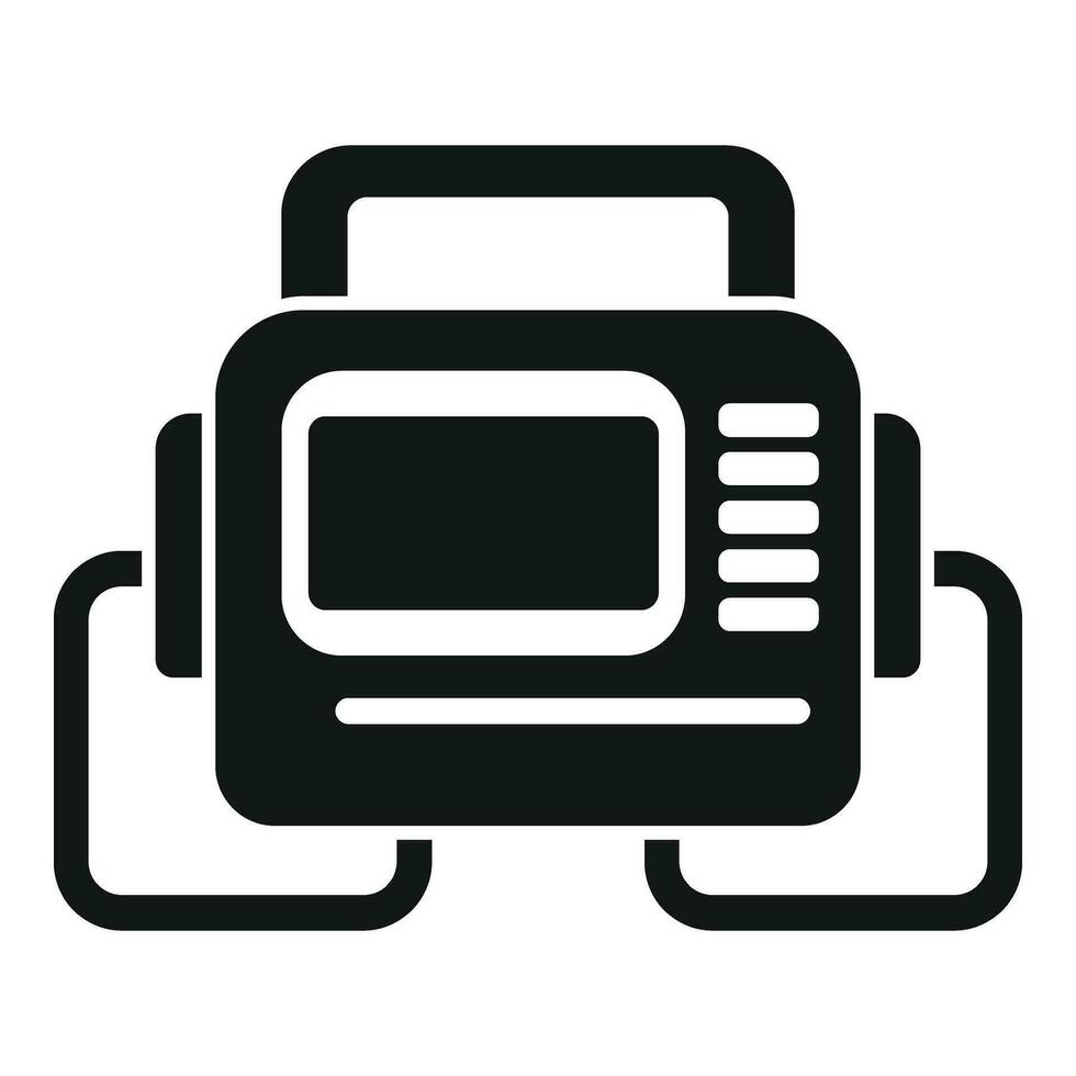 Aed defibrillator icon simple vector. Heart disease attack vector
