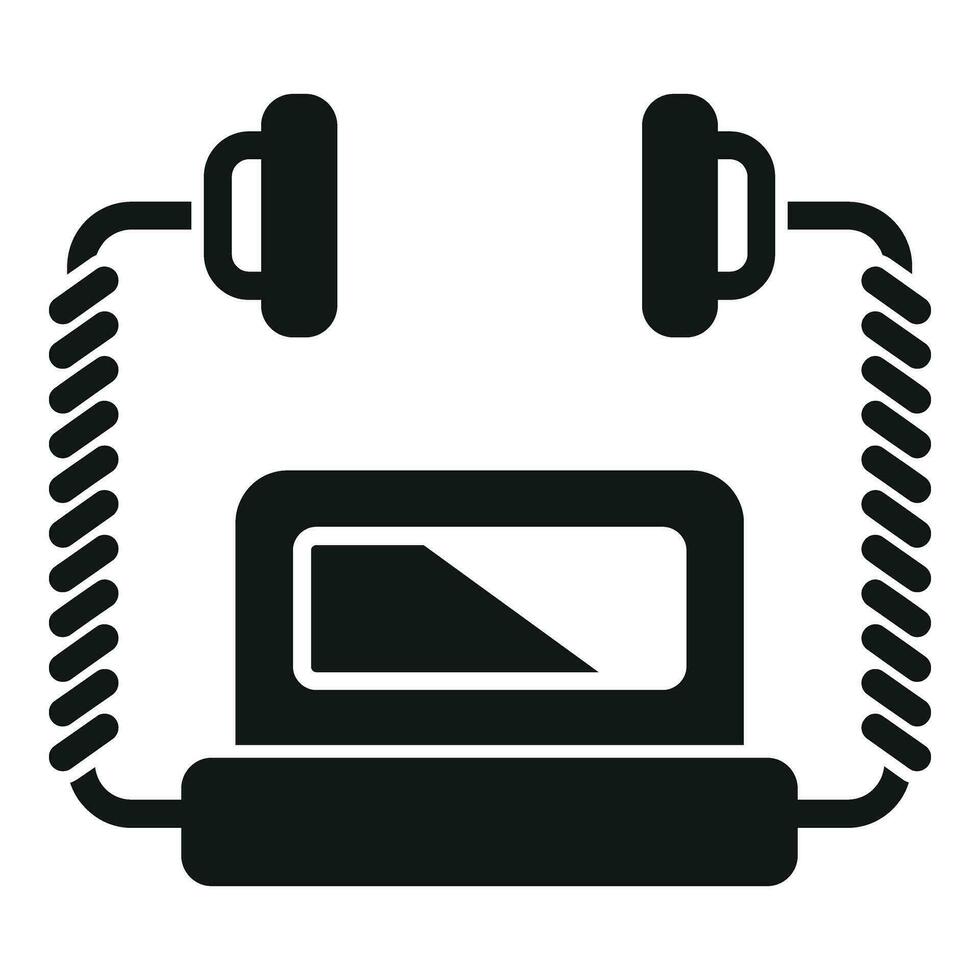 Modern defib icon simple vector. Portable medical device vector