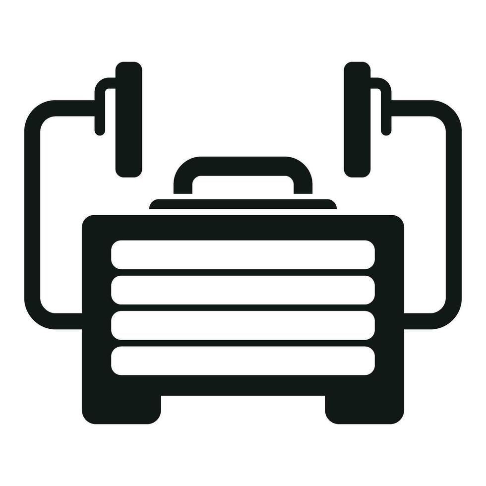 Electric defibrillator icon simple vector. Health automatic care vector