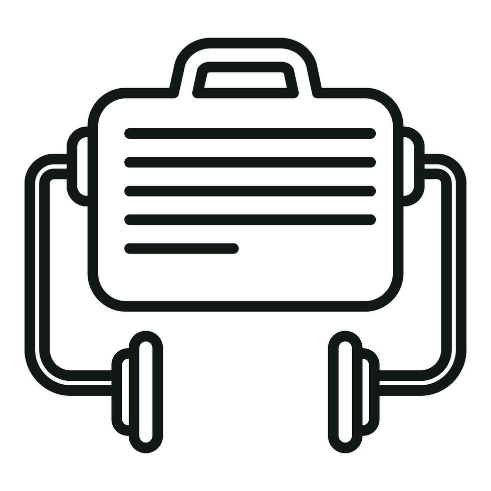 Cardiovascular defibrillator icon outline vector. Patient cardiac attack vector