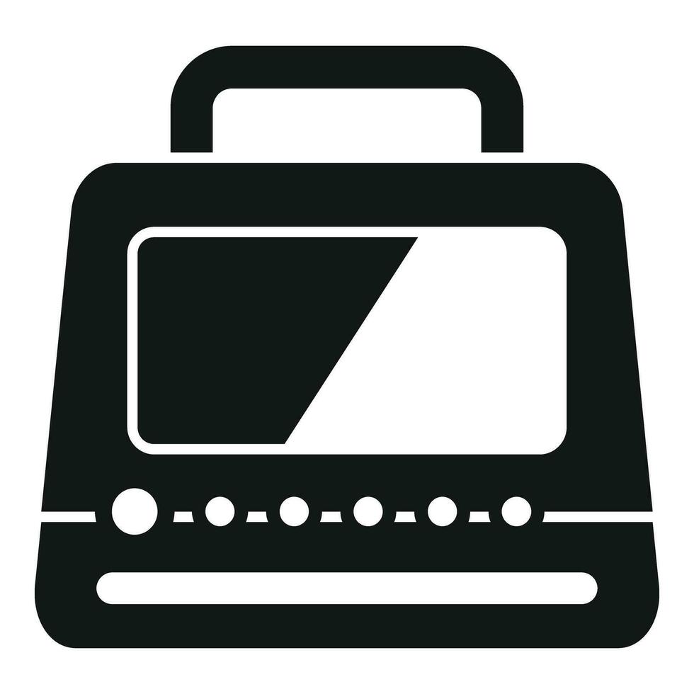External defibrillator icon simple vector. First treatment vector