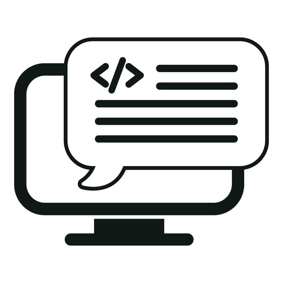 Web api code icon simple vector. Internet server vector