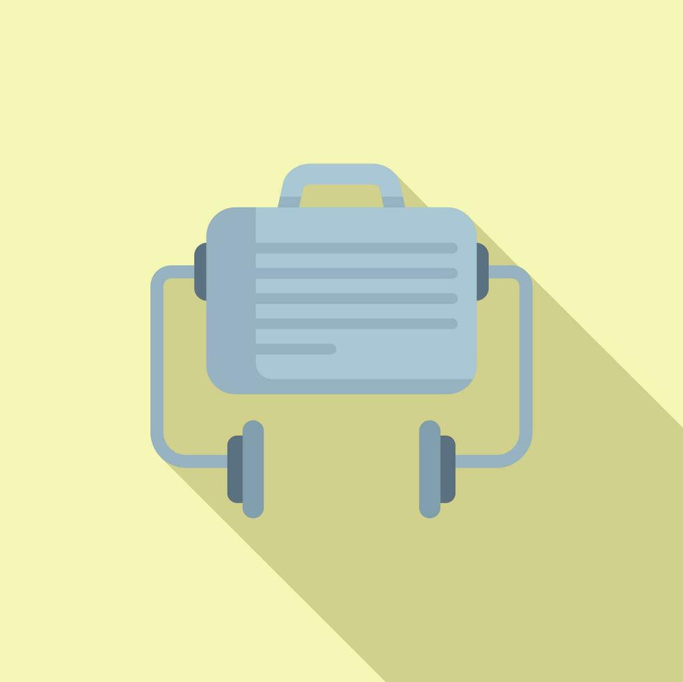 Patient defibrillator icon flat vector. Automatic care person vector