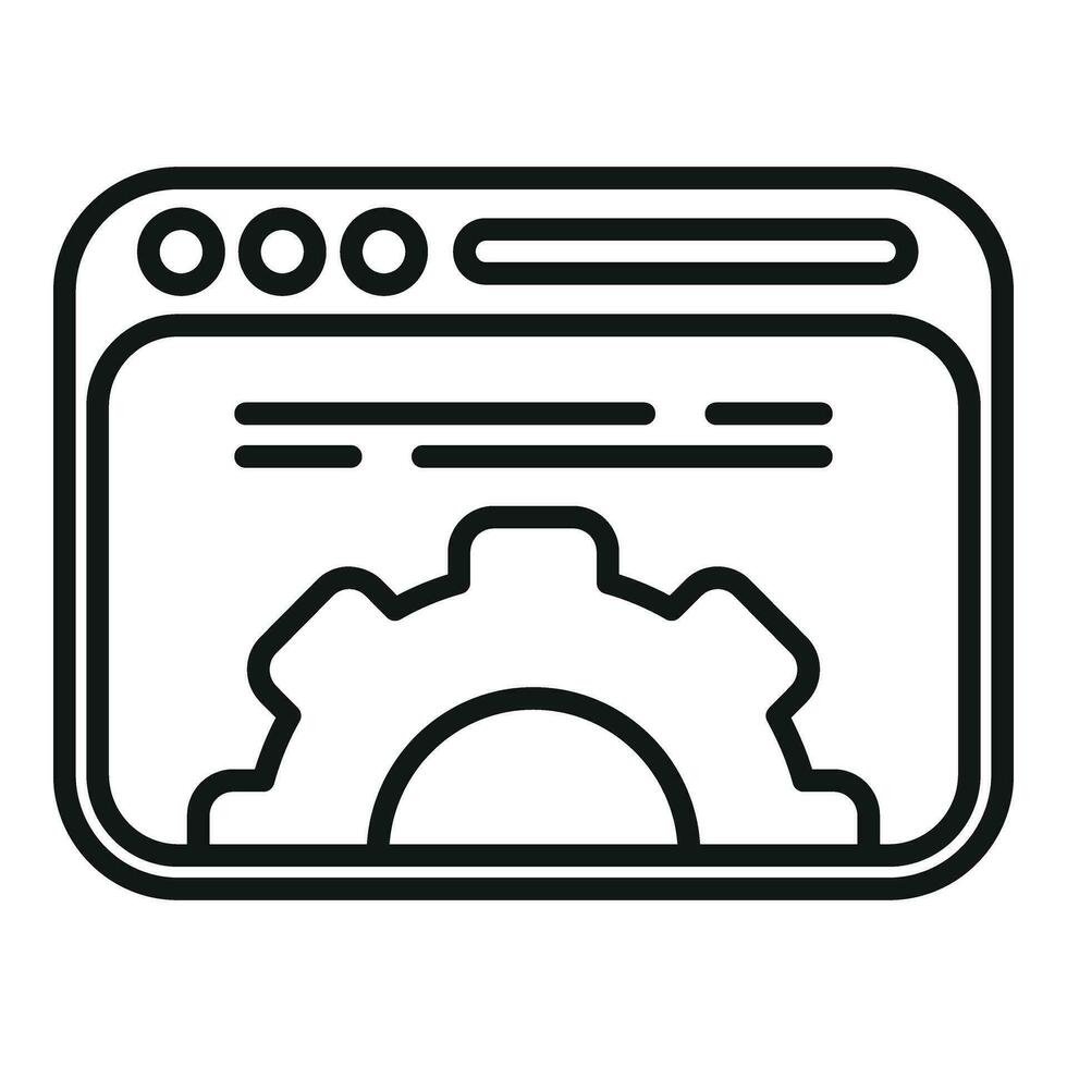 Api code icon outline vector. Develop program php vector