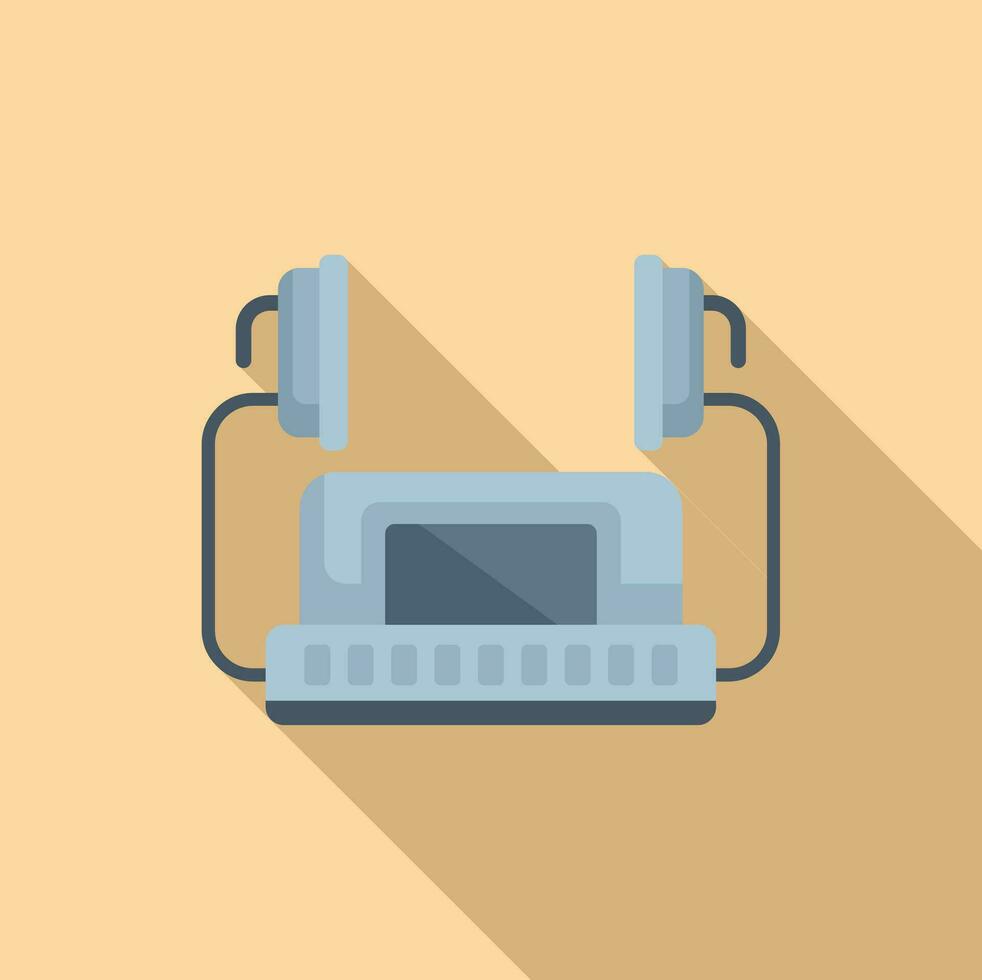 Portable device cardiovascular icon flat vector. Help aid vector