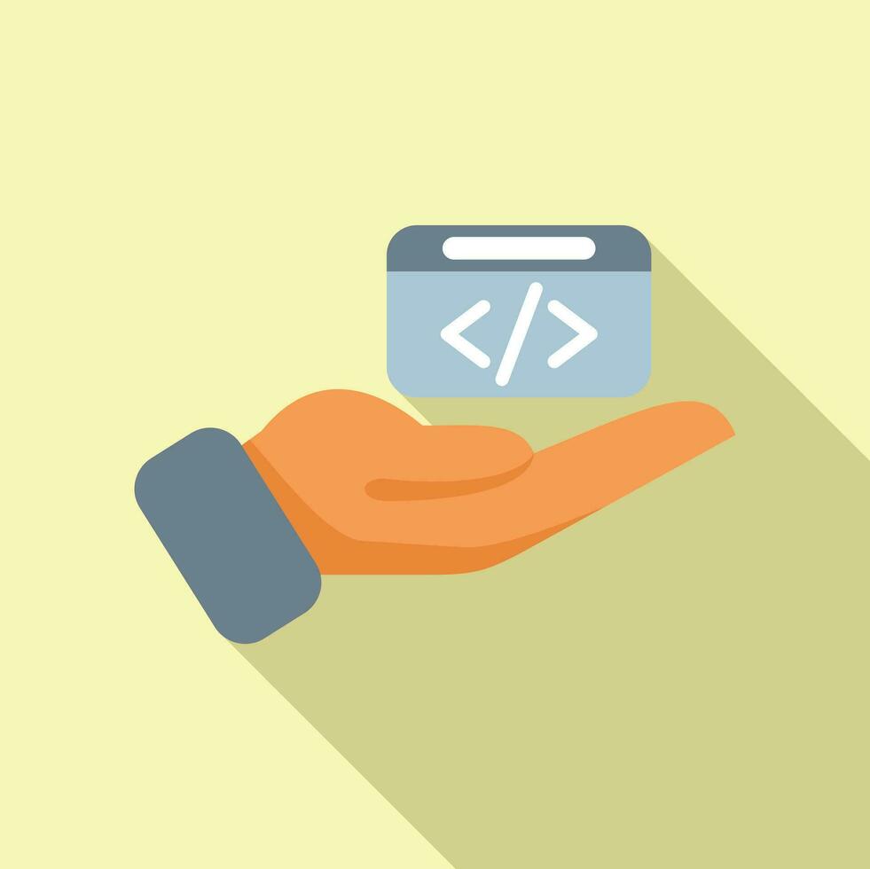 Care api code icon flat vector. Gear hosting server 35018807 Vector Art ...
