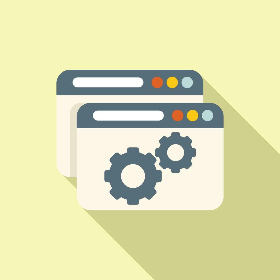 Web secure api icon flat vector. Interface hosting vector