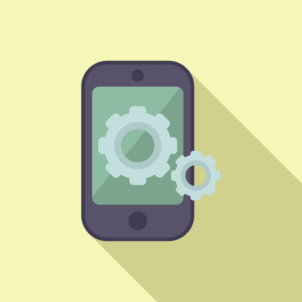 Mobile phone interface icon flat vector. Api support vector