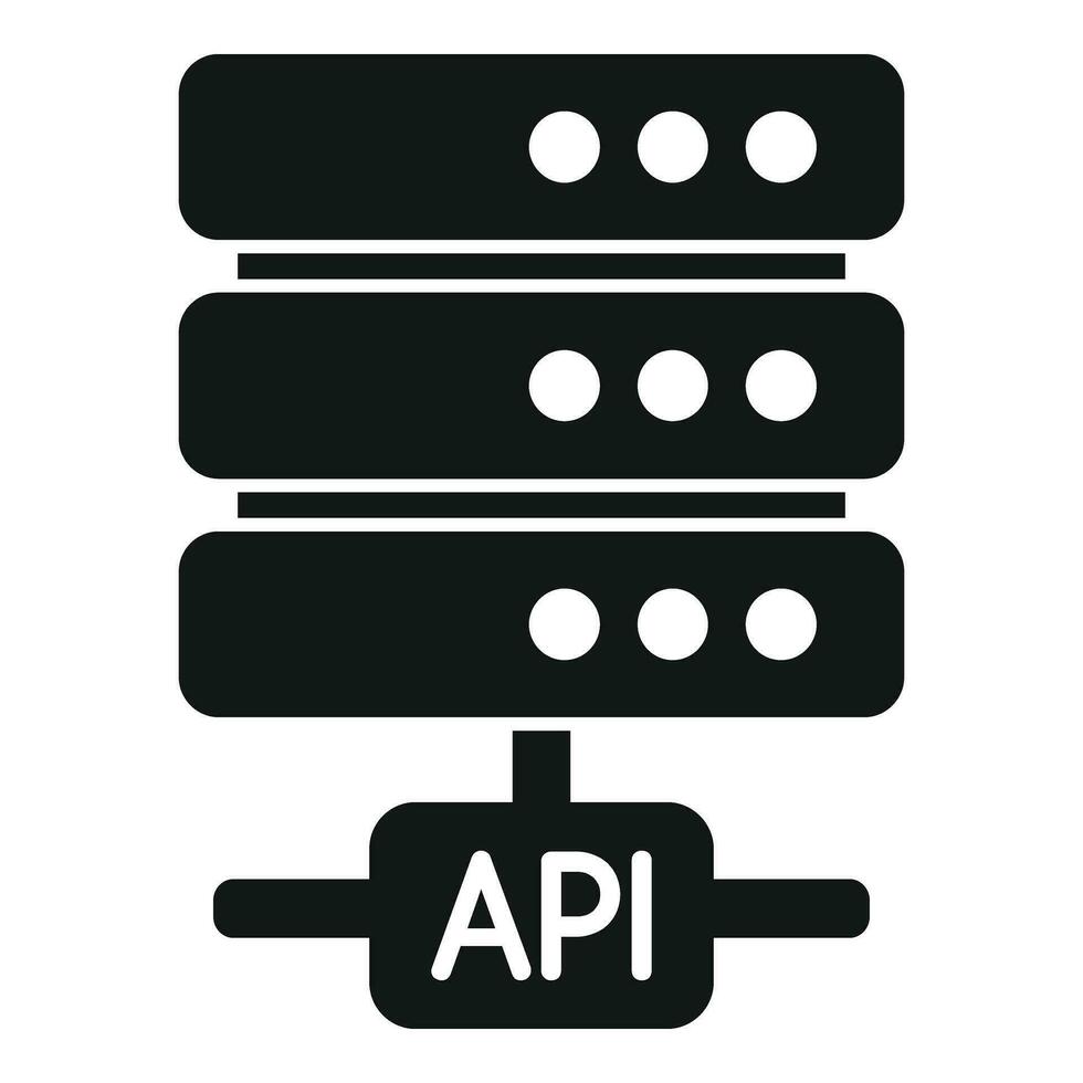 Api server data icon simple vector. Gear hosting service 35018823 ...