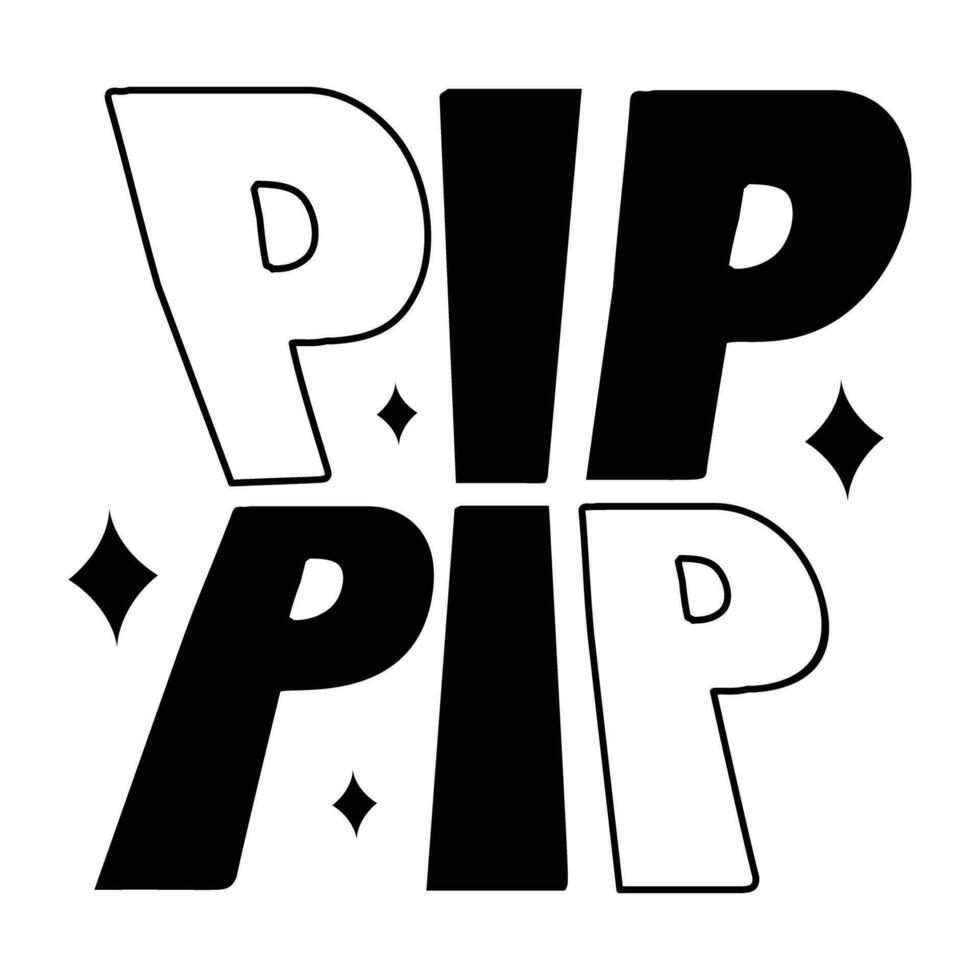 Trendy Pip Pip vector