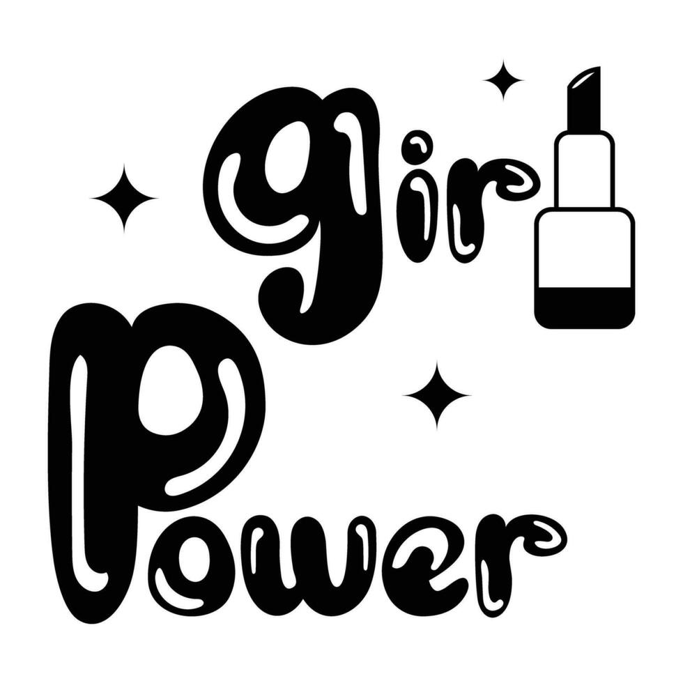 Trendy Girl Power vector