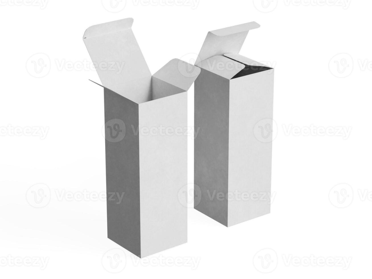 Box packaging white color and background cardboard paper with realistic texture photo