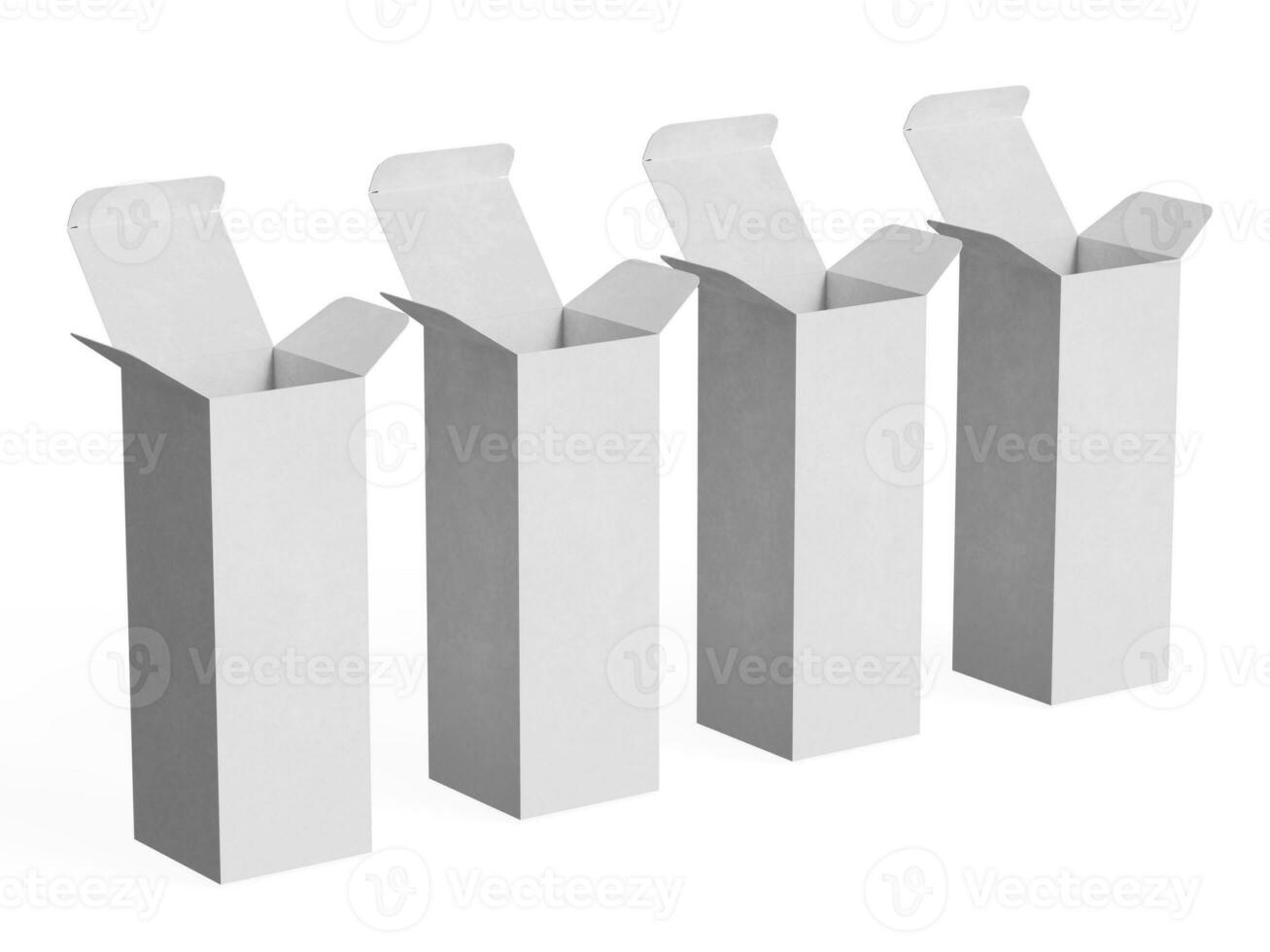 Box packaging white color and background cardboard paper with realistic texture photo
