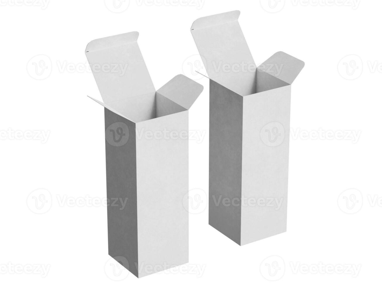 Box packaging white color and background cardboard paper with realistic texture photo