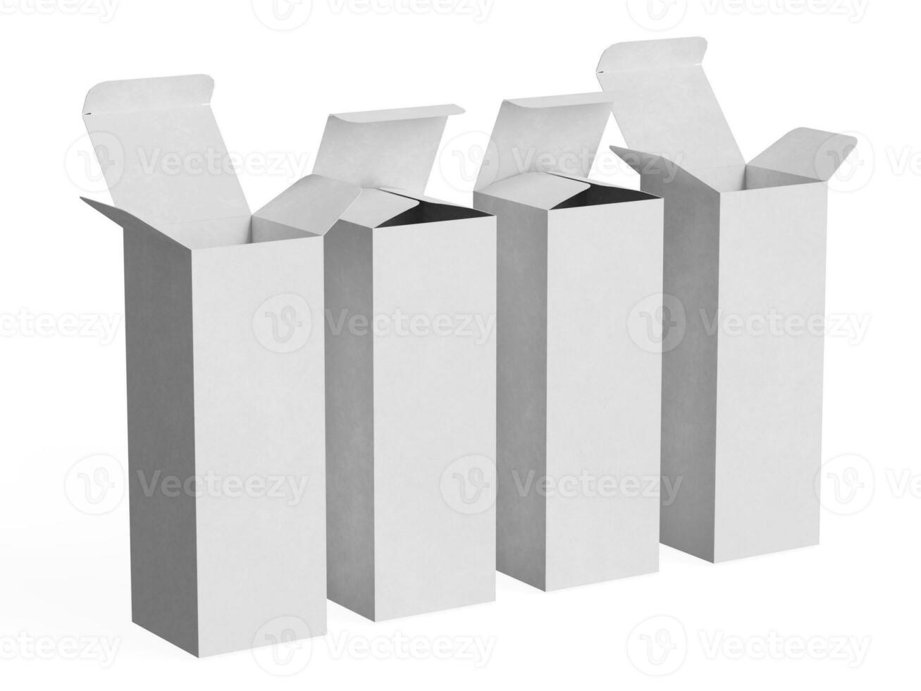 Box packaging white color and background cardboard paper with realistic texture photo