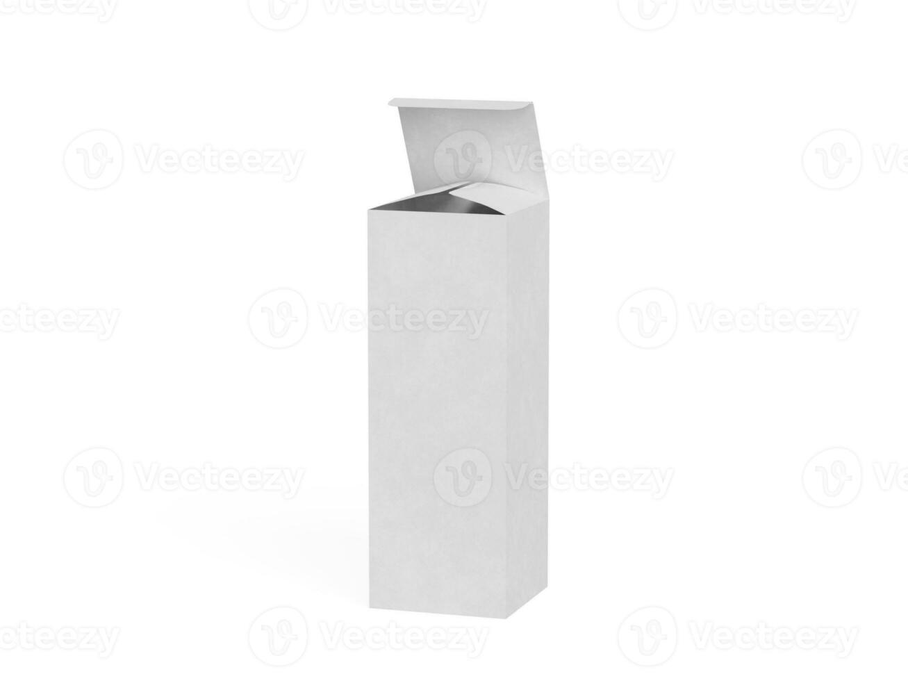 Box packaging white color and background cardboard paper with realistic texture photo