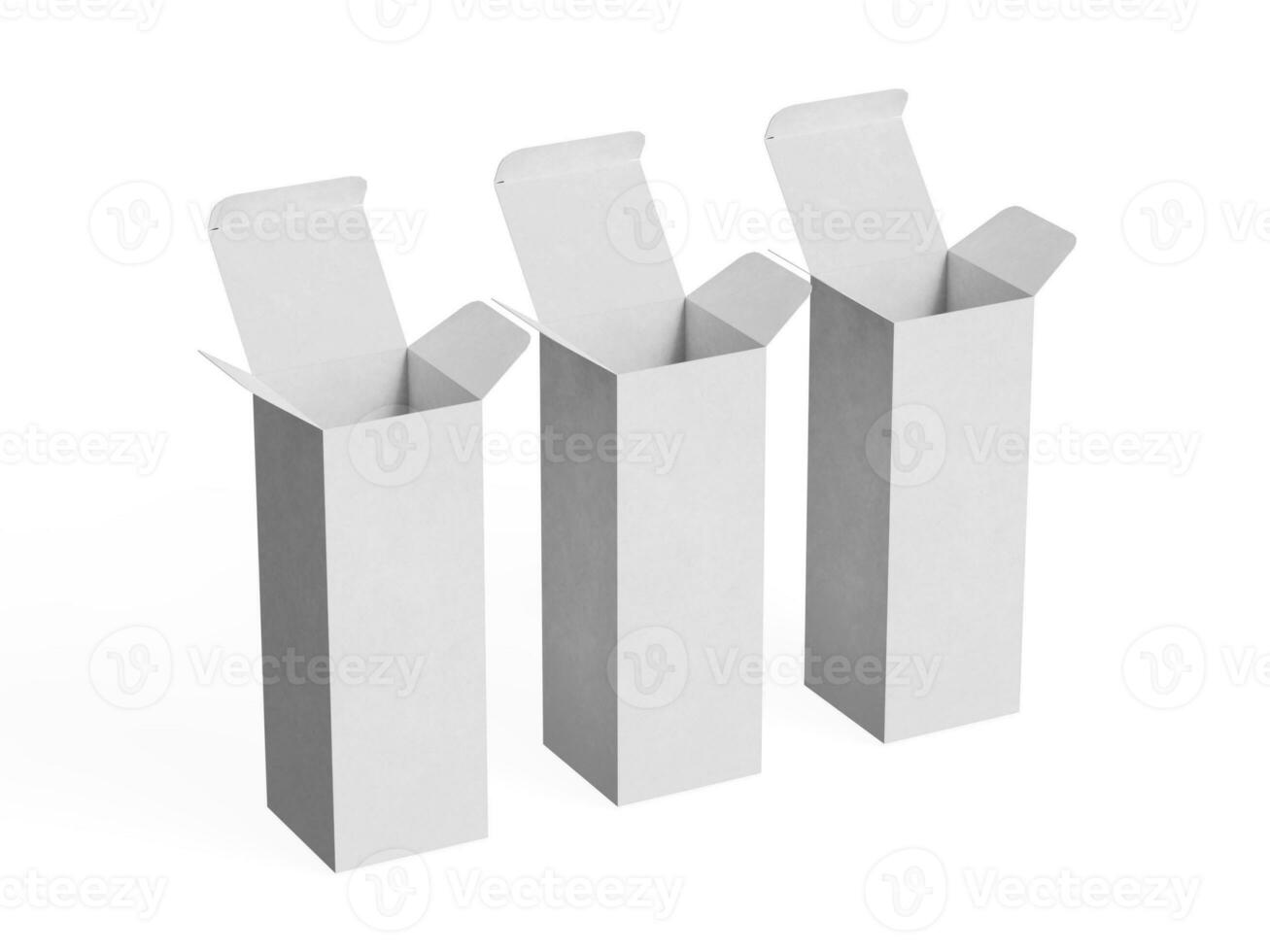 Box packaging white color and background cardboard paper with realistic texture photo
