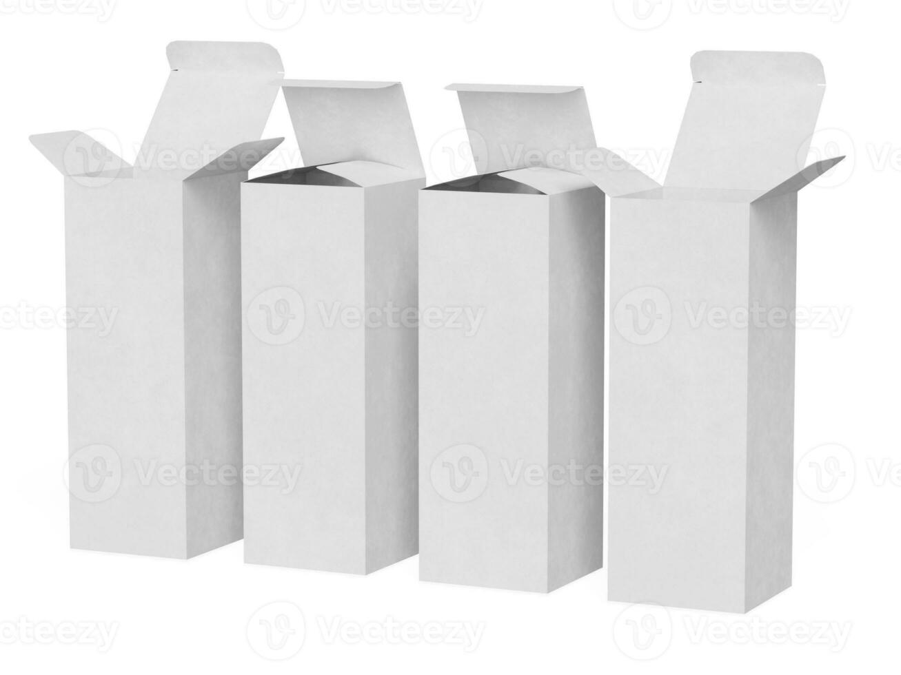 Box packaging white color and background cardboard paper with realistic texture photo