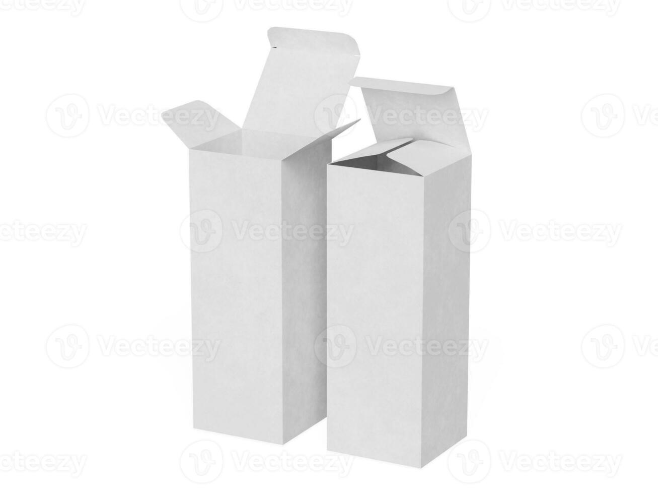 Box packaging white color and background cardboard paper with realistic texture photo