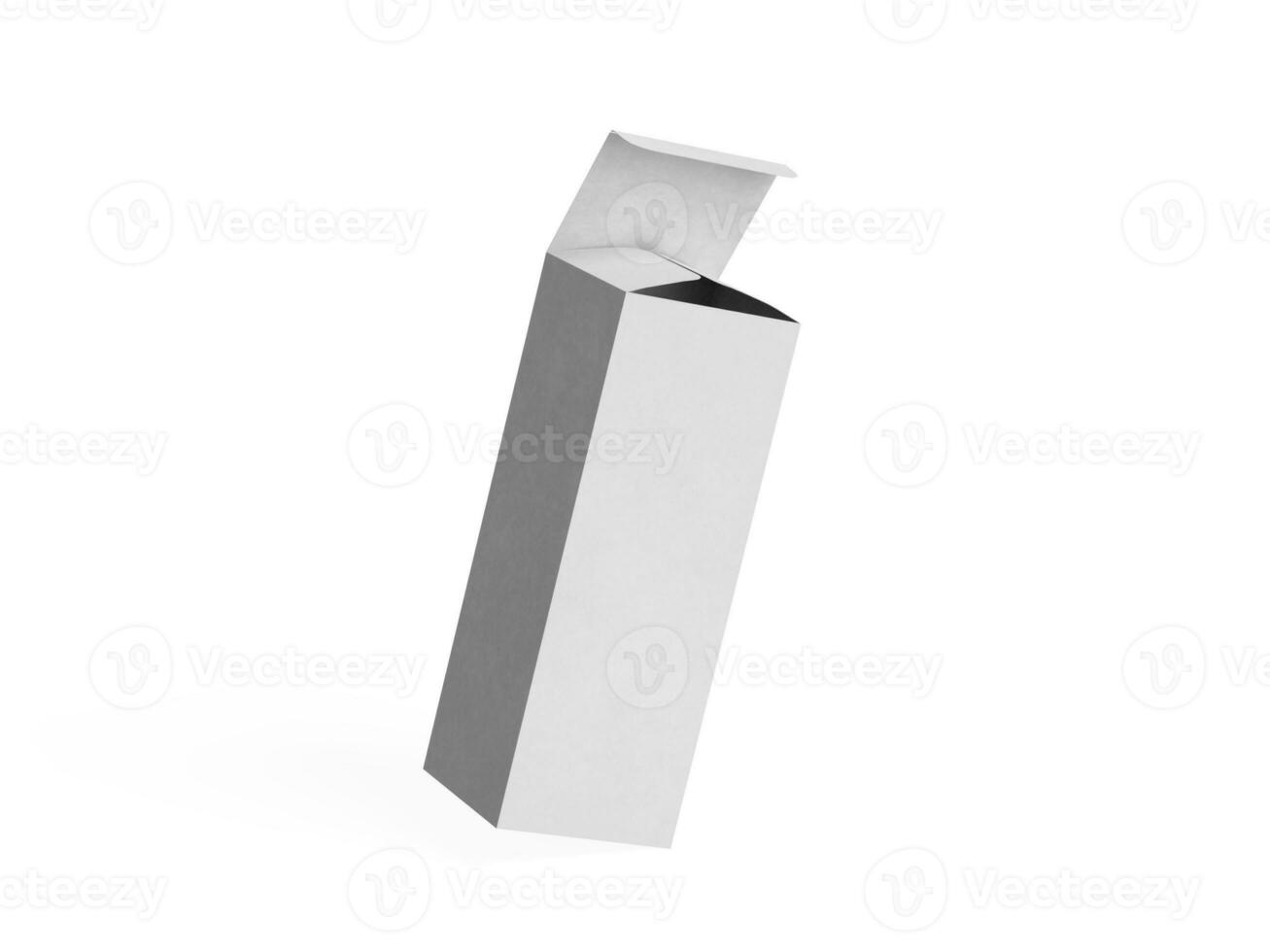 Box packaging white color and background cardboard paper with realistic texture photo