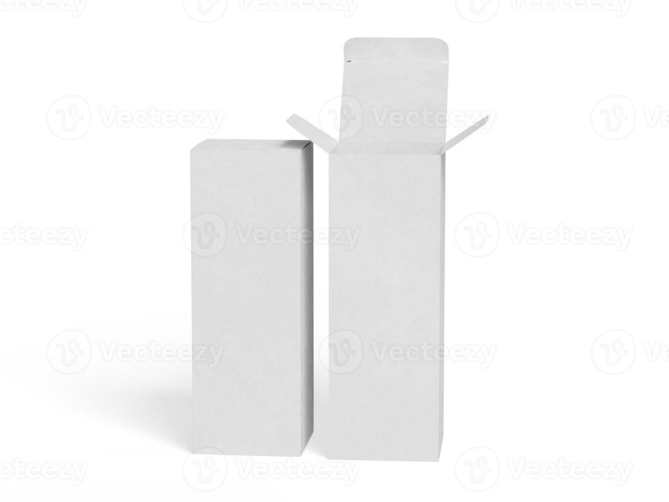Box packaging white color and background cardboard paper with realistic texture photo
