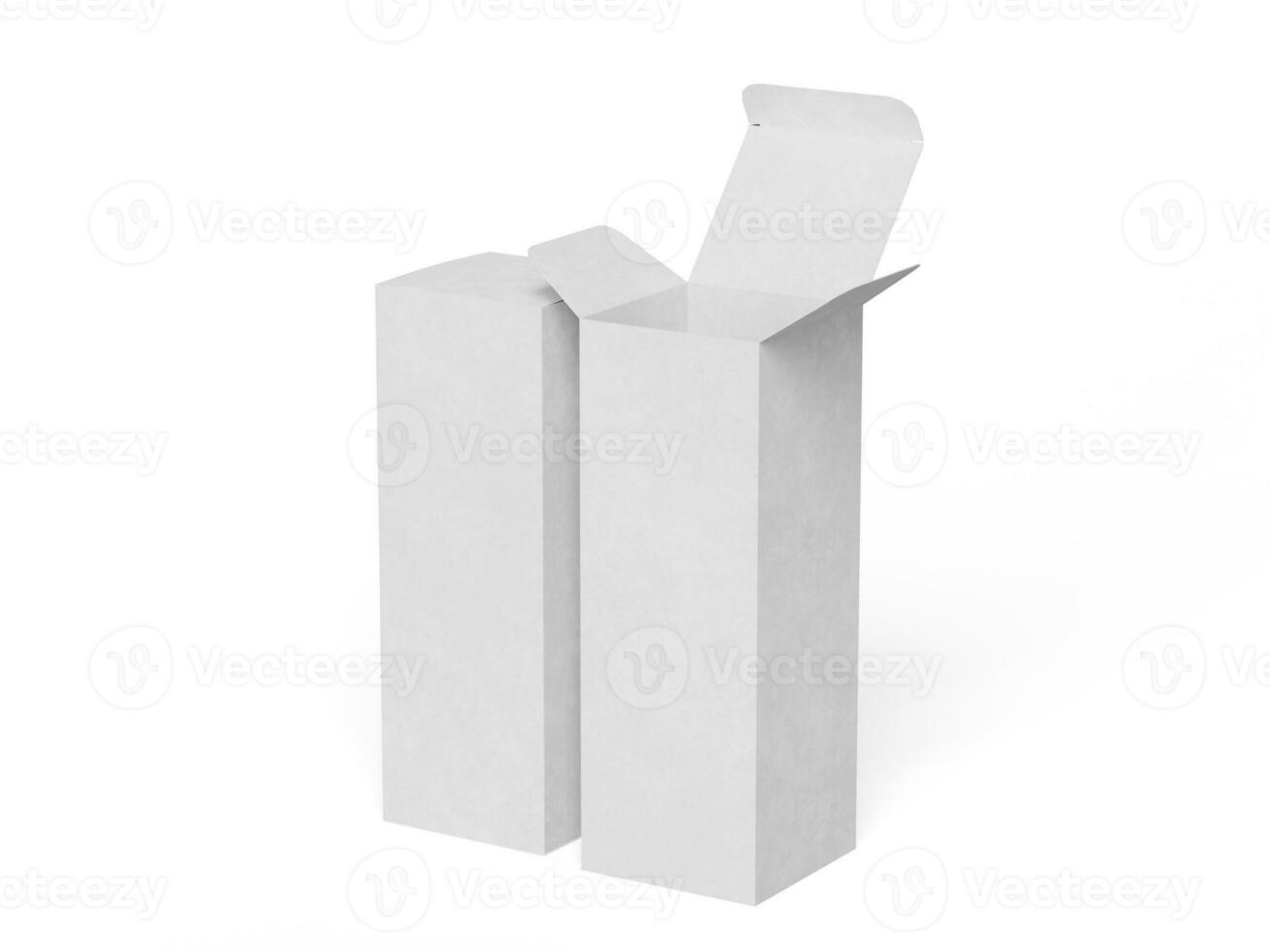 Box packaging white color and background cardboard paper with realistic texture photo