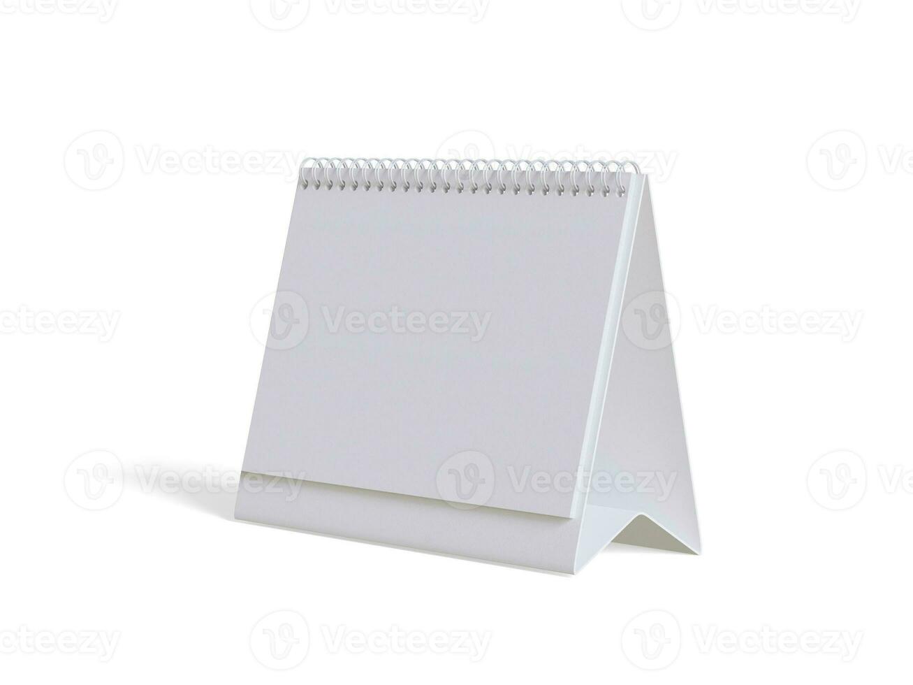 Desk calender white background realistic texture 3D rendering illustration photo