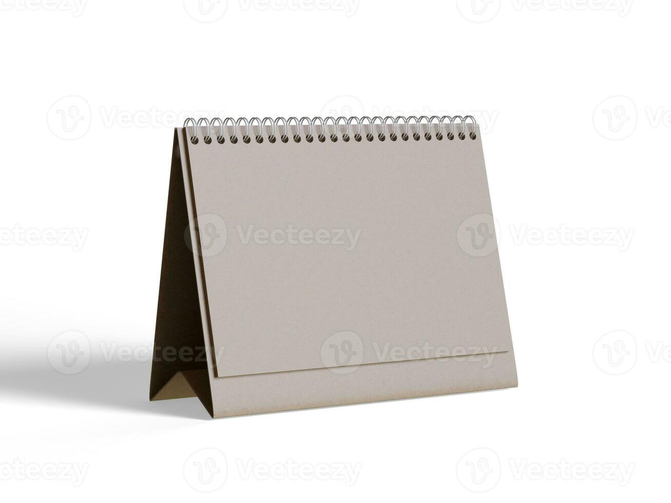 Desk calender white background realistic texture 3D rendering illustration photo