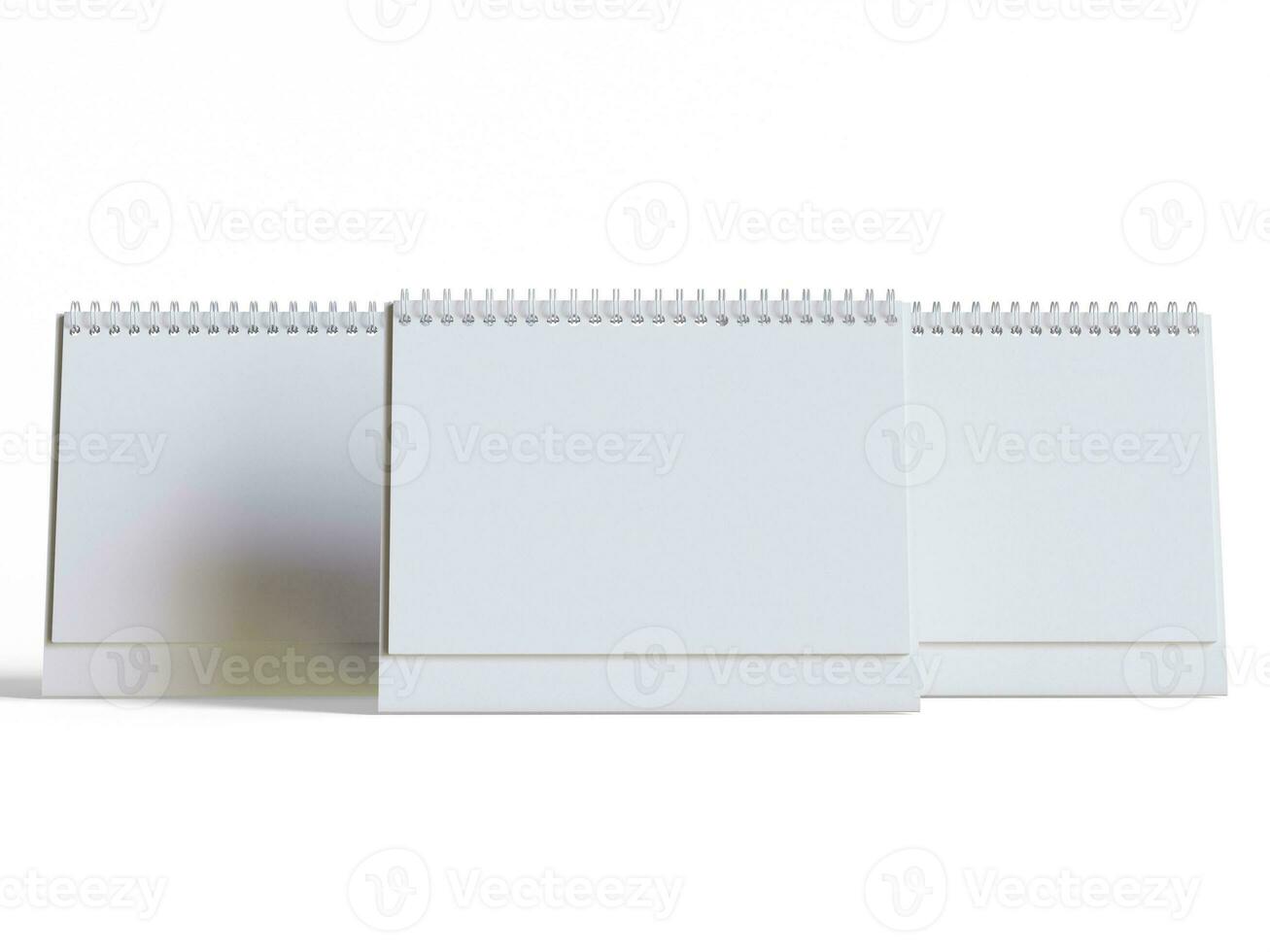 Desk calender white background realistic texture 3D rendering illustration photo