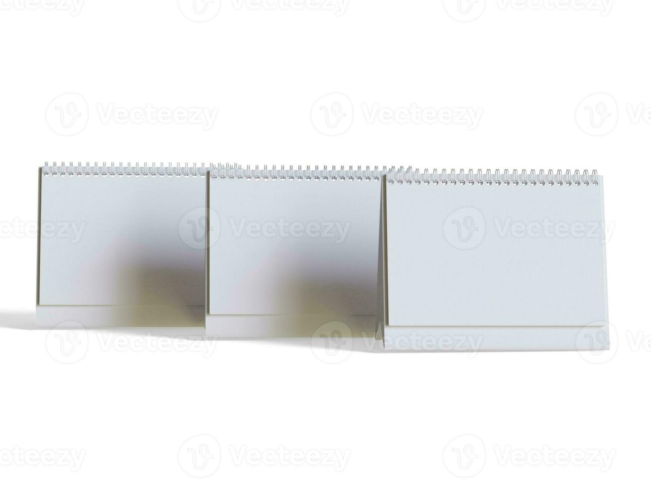Desk calender white background realistic texture 3D rendering illustration photo