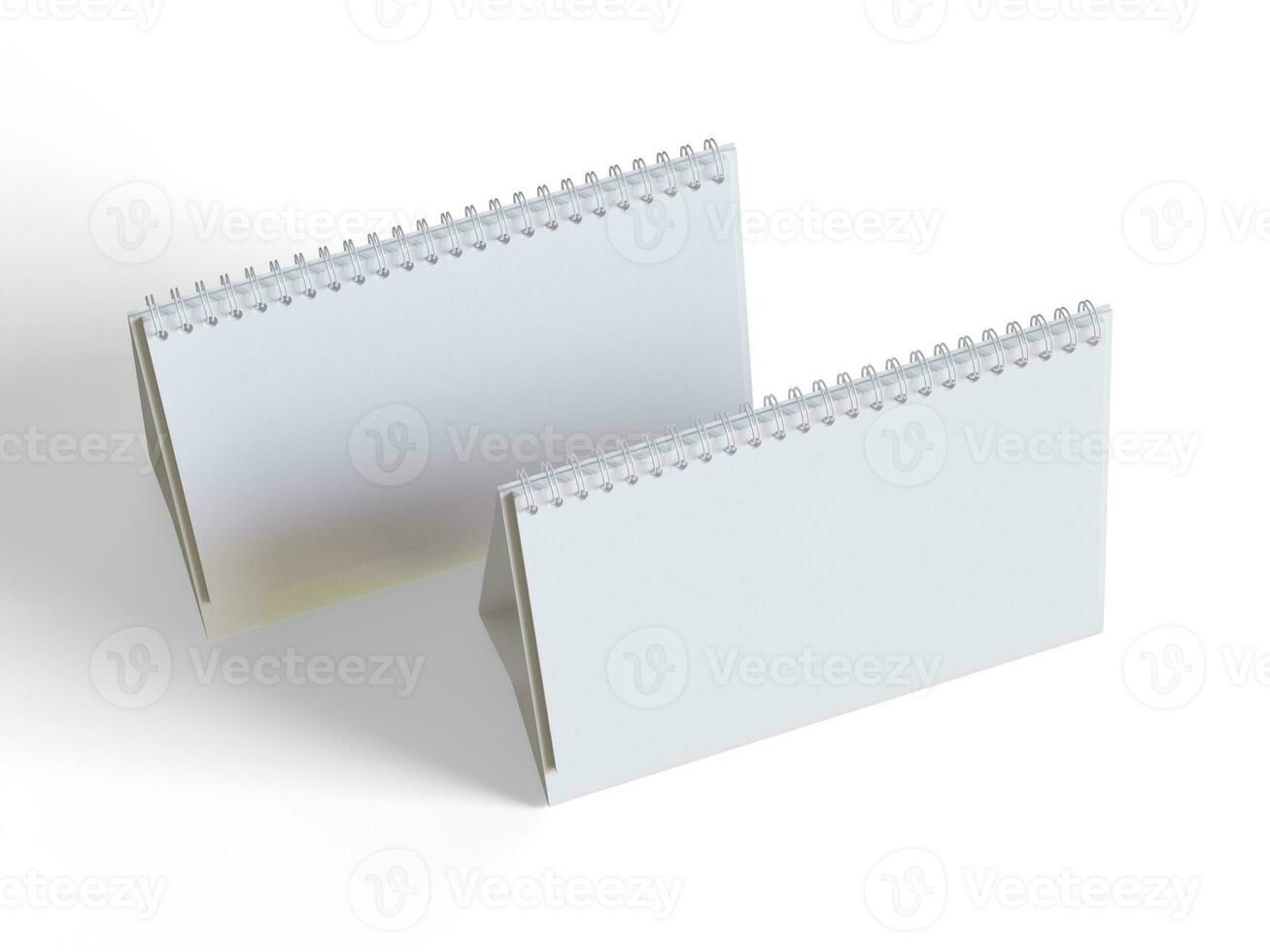 Desk calender white background realistic texture 3D rendering illustration photo