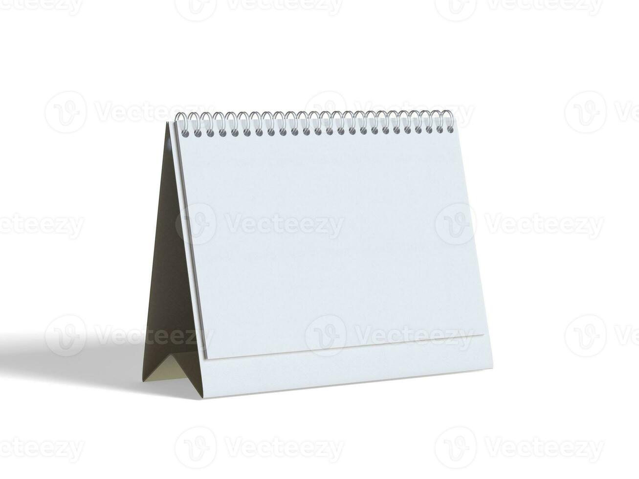 Desk calender white background realistic texture 3D rendering illustration photo