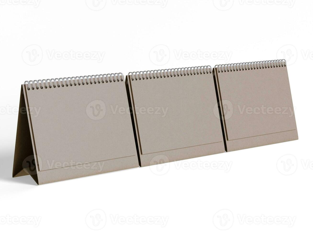 Desk calender white background realistic texture 3D rendering illustration photo