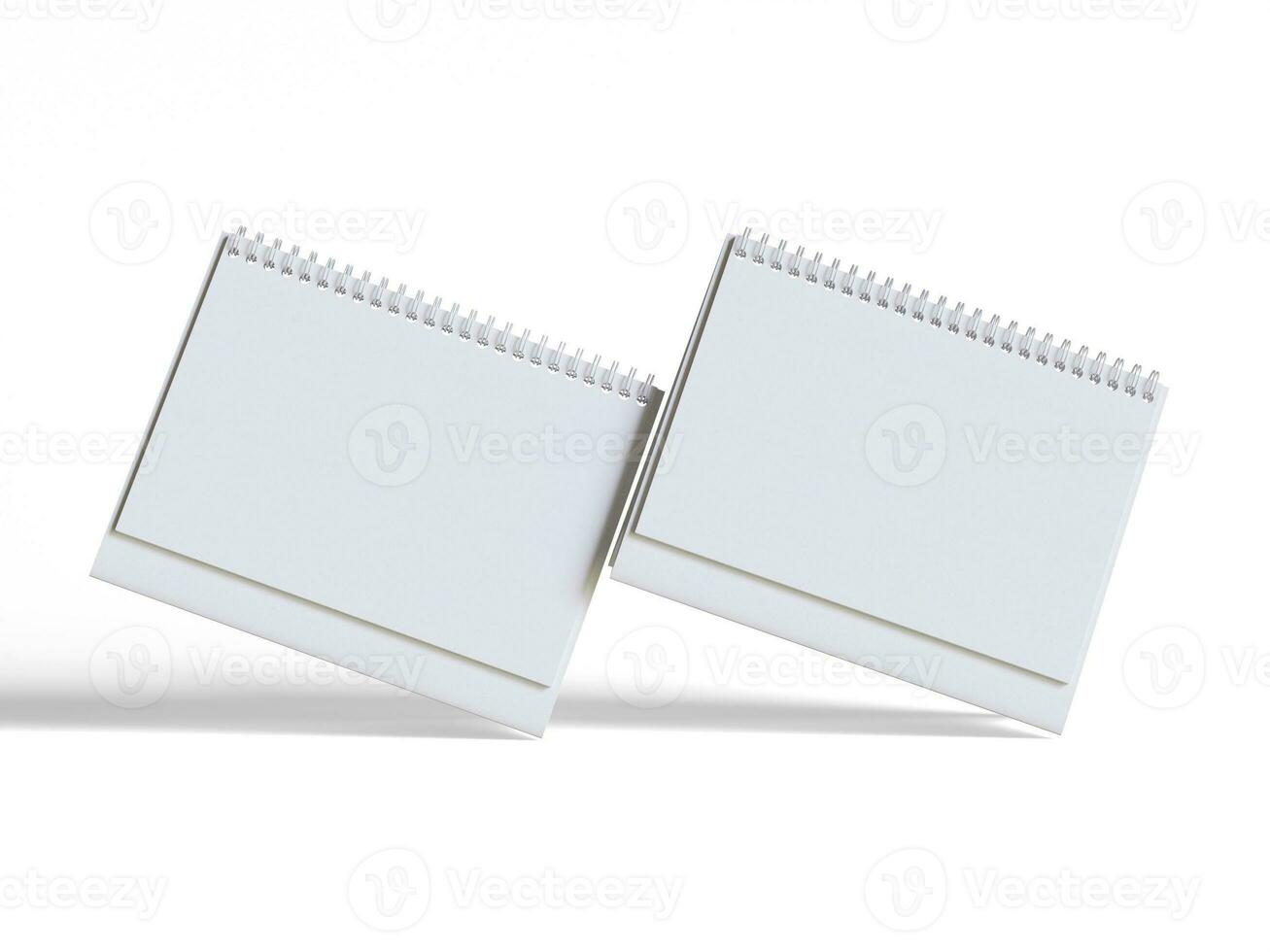 Desk calender white background realistic texture 3D rendering illustration photo