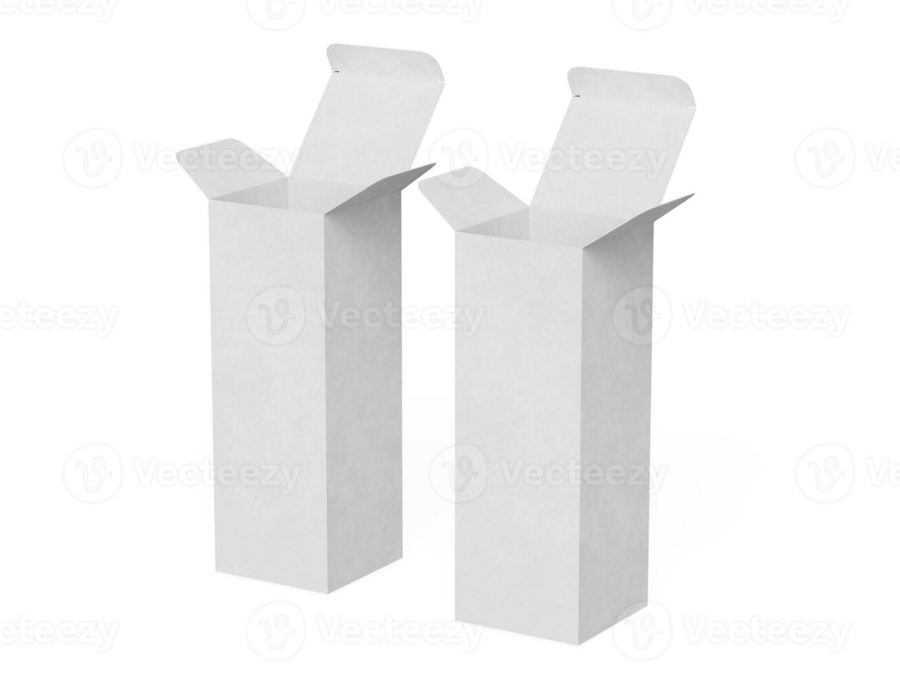 Box packaging white color and background cardboard paper with realistic texture photo