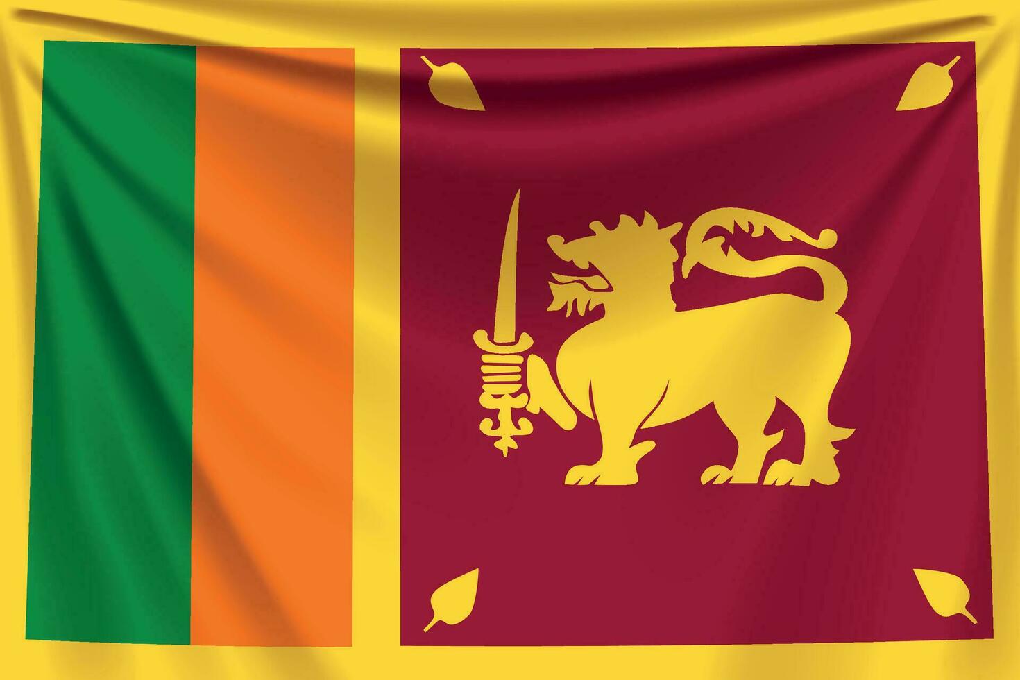 espalda bandera sri lanka vector