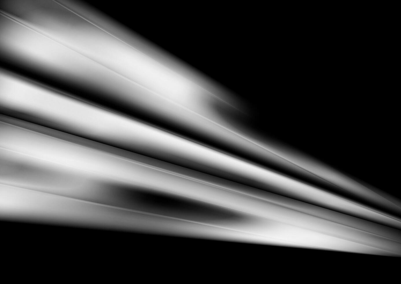 White smooth abstract stripes on black background photo