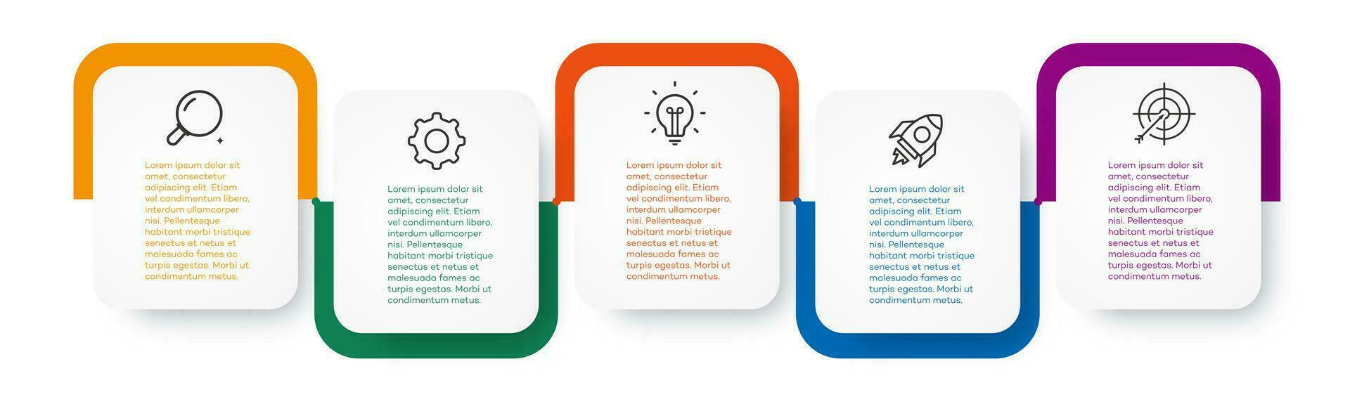 Infographic template frame vector timeline process