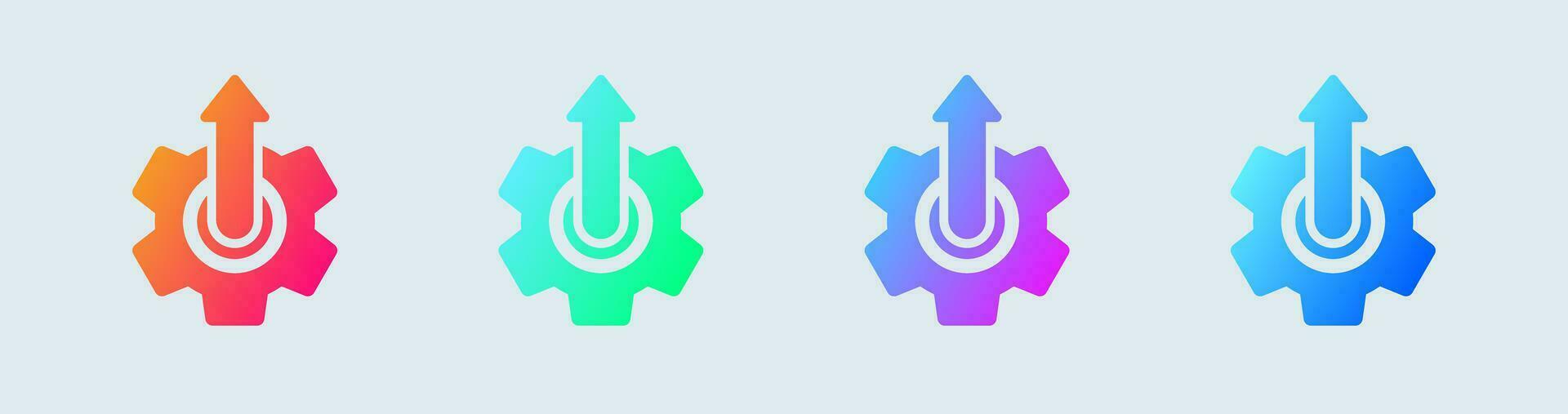 Advance solid icon in gradient colors. Growth signs vector illustration.