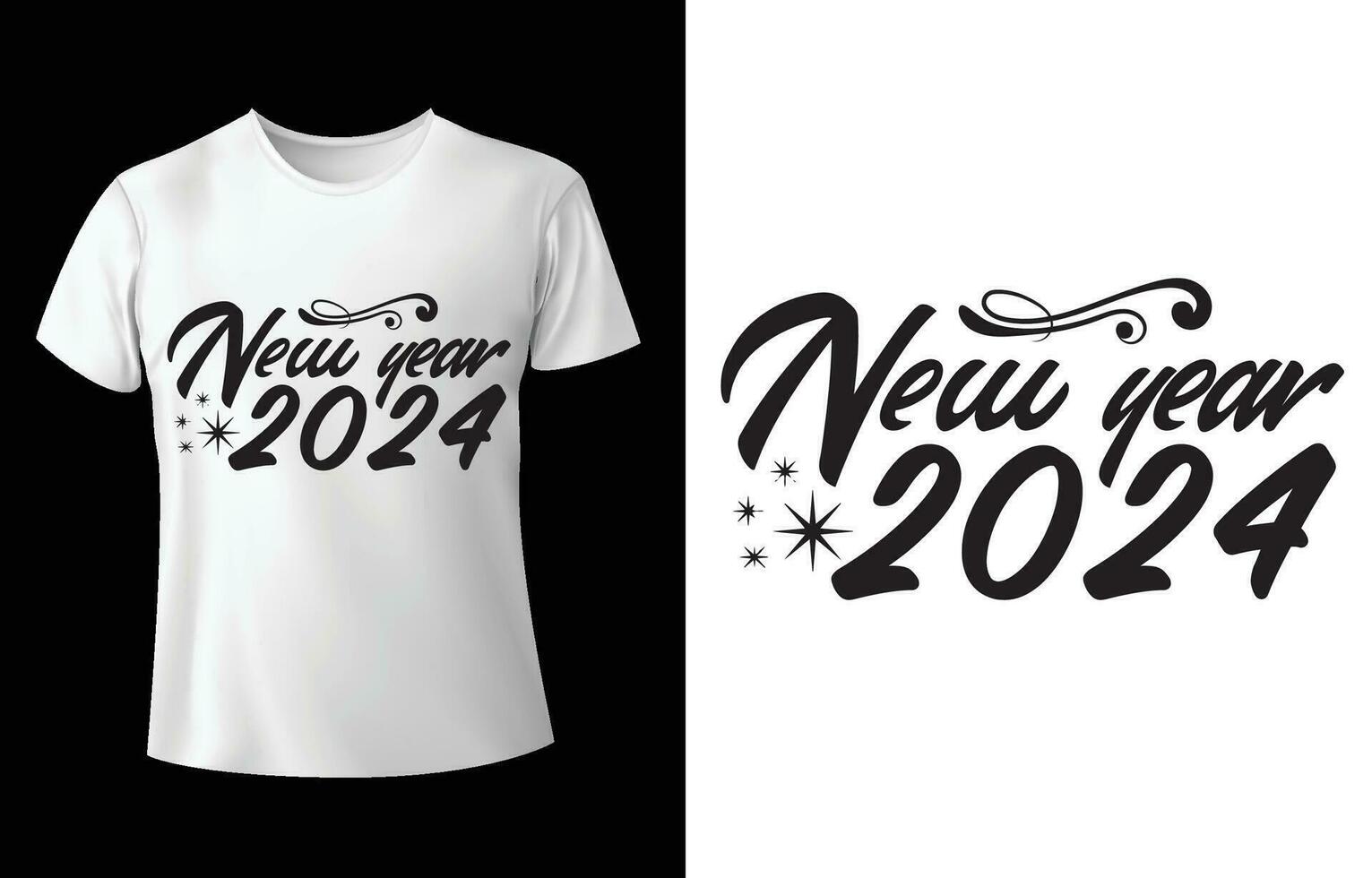 Happy new year retro type design for t-shirt, cards, frame artwork, bags, mugs, stickers, tumblers, phone cases, print etc. vector