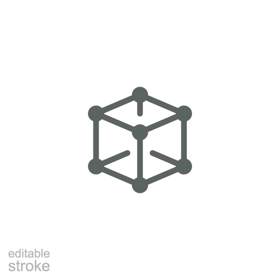 Framework icon. Simple outline style. Cloud, native, react, atom ...