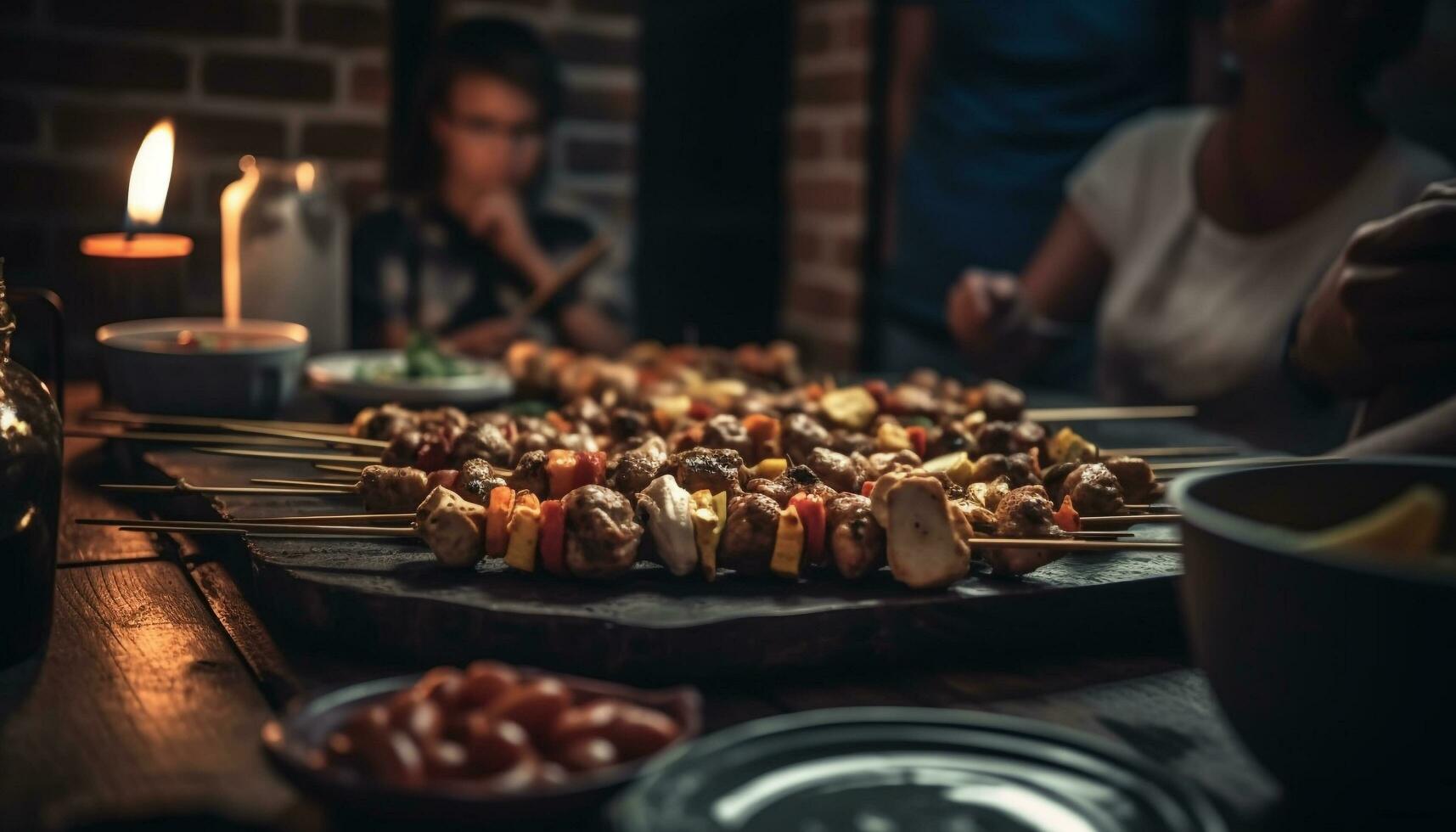 ai generado un gastrónomo mexicano comida con A la parrilla carne, Fresco verduras, y salsa generado por ai foto