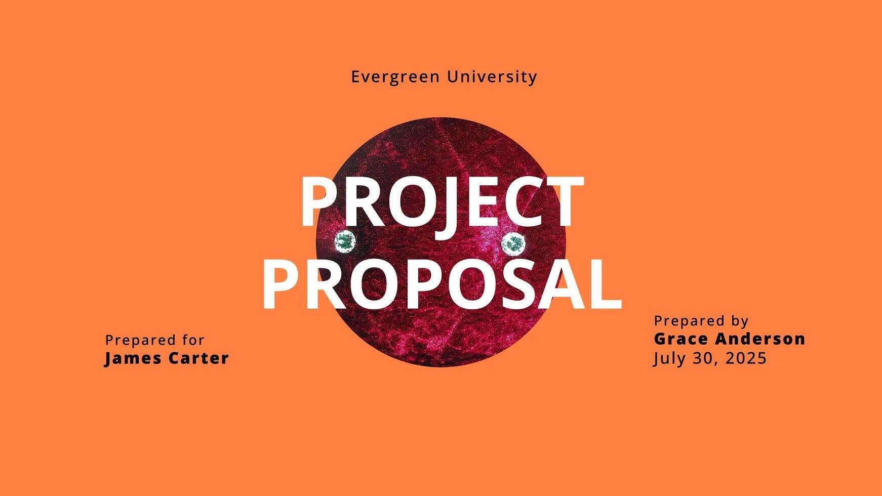 orange school project proposal design ideas template