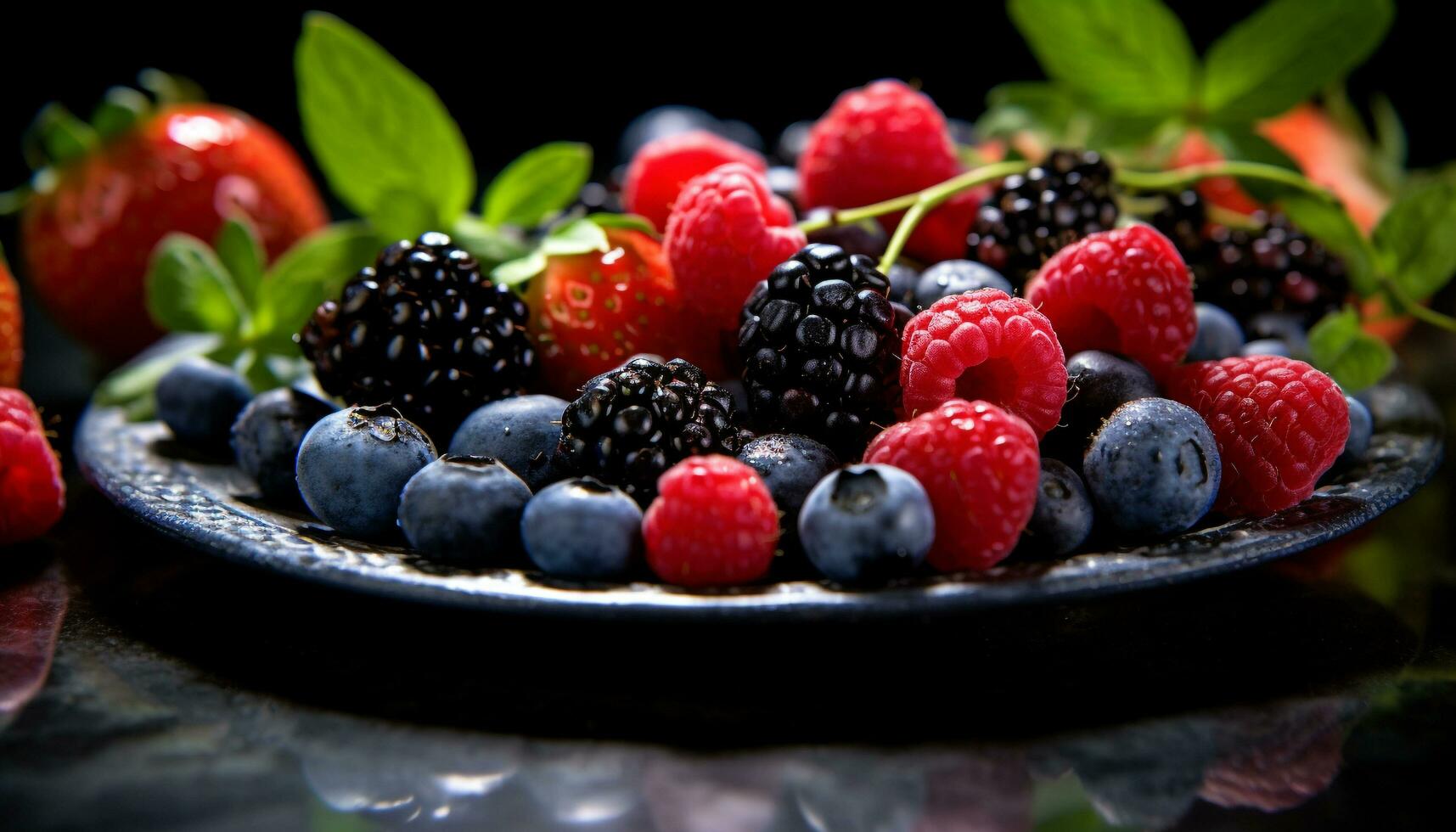 AI generated Lemonade, citrus fruit, mint leaf, ice, refreshing summer drink generated by AI photo