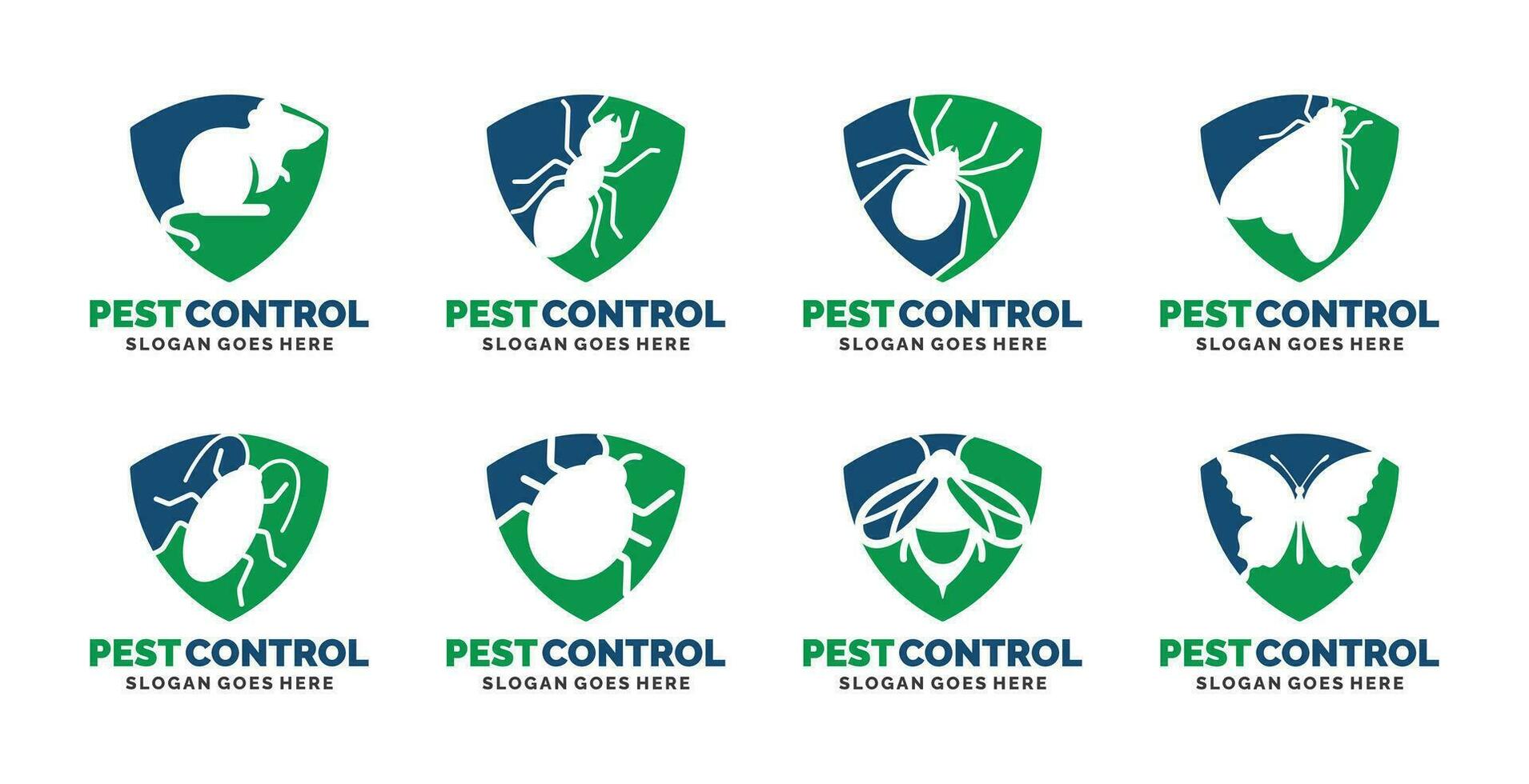 Exterminator, pest control logo set vector